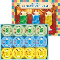 レトロな喫茶　三種の凍らせて食べるシャーベット