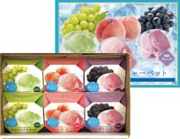 凍らせて食べるシャーベット6個入（国産果汁・ピューレ使用）